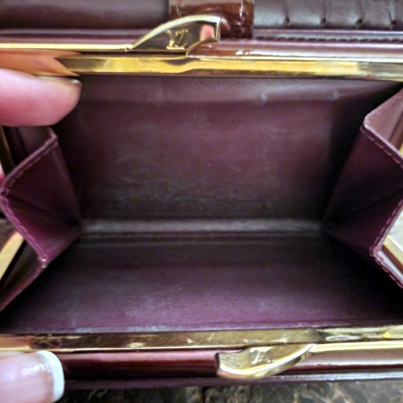 Louis Vuitton Bordeaux Kisslock Porte Monnaie Viennois Wallet Box & Dustbag - Picture 11 of 14